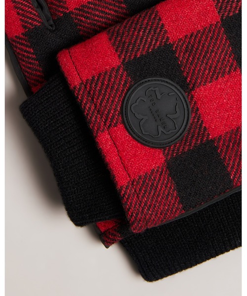Ted Baker(テッドベーカー)の「KARRL チェックグローブ(手袋・メンズ・レッド・S/M)」の4枚目の写真