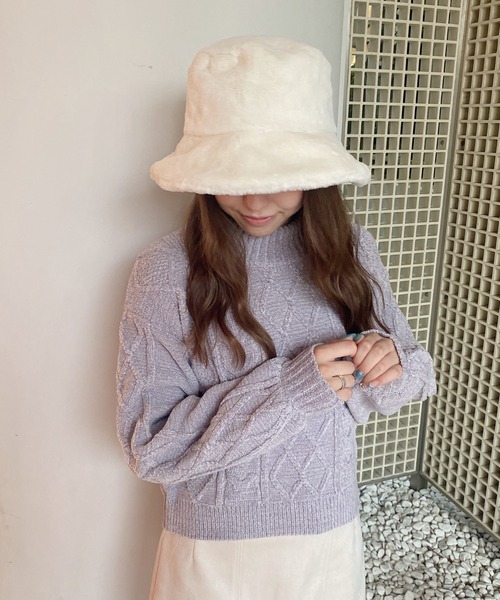 TORTE（トルテ）の「モールケーブルニット（ニット/セーター・レディース・ホワイト/ライトグリーン/パープル/ライトピンク・FREE）」の11枚目の写真