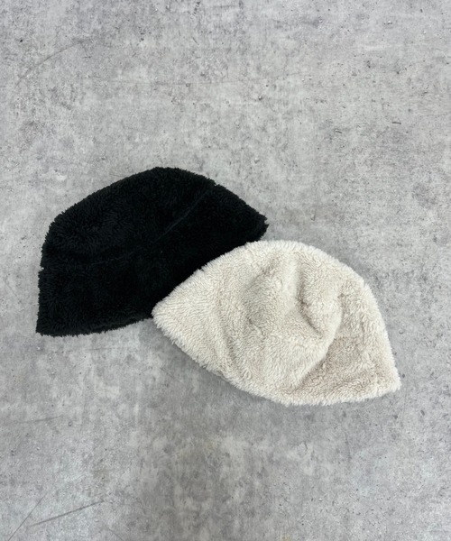 CIAOPANIC（チャオパニック）の「ボアバケットハット（ハット・メンズ・ブラック/アイボリー・FREE）」の5枚目の写真