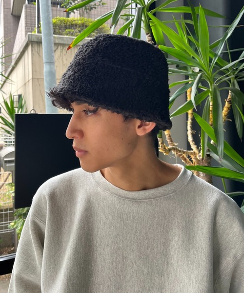 CIAOPANIC（チャオパニック）の「ボアバケットハット（ハット・メンズ・ブラック/アイボリー・FREE）」の6枚目の写真