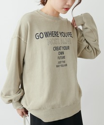 PUAL CE CIN | ロゴプリントピグメントプルオーバー(Tシャツ/カットソー)