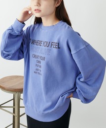 PUAL CE CIN | ロゴプリントピグメントプルオーバー(Tシャツ/カットソー)