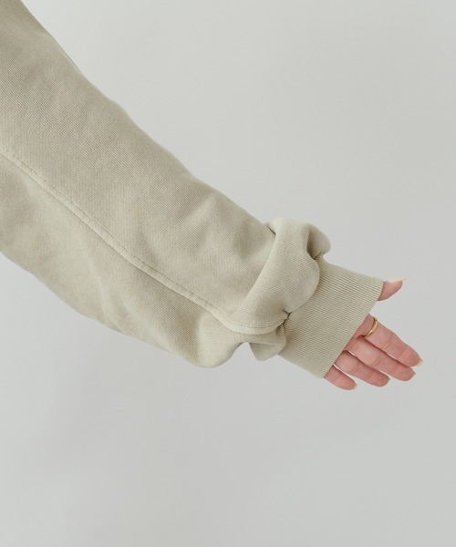 PUAL CE CIN（ピュアルセシン）の「ロゴプリントピグメントプルオーバー（Tシャツ/カットソー・レディース・ベージュ/チャコールグレー/ブルー・FREE）」の11枚目の写真