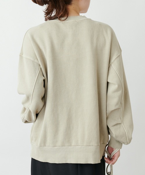 PUAL CE CIN（ピュアルセシン）の「ロゴプリントピグメントプルオーバー（Tシャツ/カットソー・レディース・ベージュ/チャコールグレー/ブルー・FREE）」の15枚目の写真