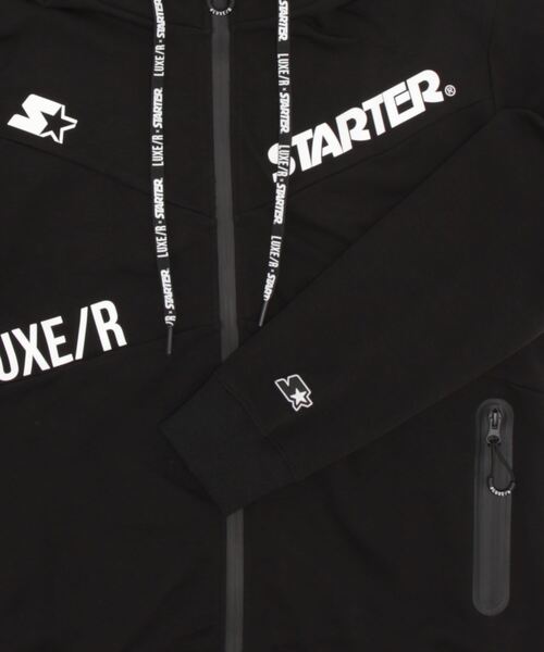 STARTER BLACK LABEL(スターターブラックレーベル)の「(RM)【STARTER BLACK LABEL × LUXE/R】ポンチ ジップパーカー(パーカー・メンズ・ブラック×グレー/ホワイト×グレー/ブラック×ブラック・LARGE/X-LARGE/MEDIUM)」の5枚目の写真