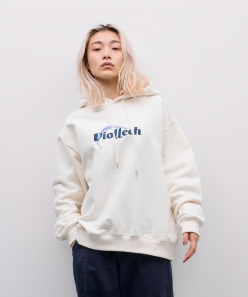 D.TT.K(ディティーティーケー)の「D.TT.K VIOTTECH HOODIE 刺繍グラフィック オーバーサイズ プルオーバー パーカー(パーカー・メンズ・ブラック/アイボリー・MEDIUM/LARGE/X-LARGE)」の21枚目の写真