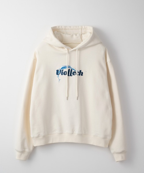 D.TT.K(ディティーティーケー)の「D.TT.K VIOTTECH HOODIE 刺繍グラフィック オーバーサイズ プルオーバー パーカー(パーカー・メンズ・ブラック/アイボリー・MEDIUM/LARGE/X-LARGE)」の6枚目の写真