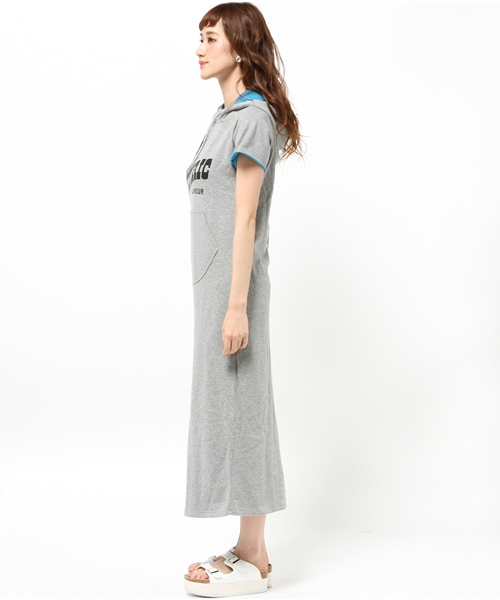 HYSTERIC GLAMOUR（ヒステリックグラマー）の「BUCK HORN BEER pt OP（ワンピース・レディース・ネイビー/トップグレー/ブラック・FREE）」の5枚目の写真