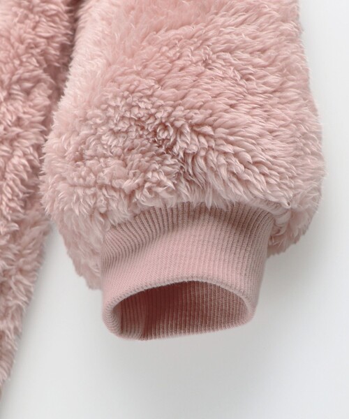 BRANSHES（ブランシェス）の「ボアワンピース（ワンピース・キッズ・ピンク/アイボリー/ライトグレー・100/150/90/110/130/120/140）」の5枚目の写真