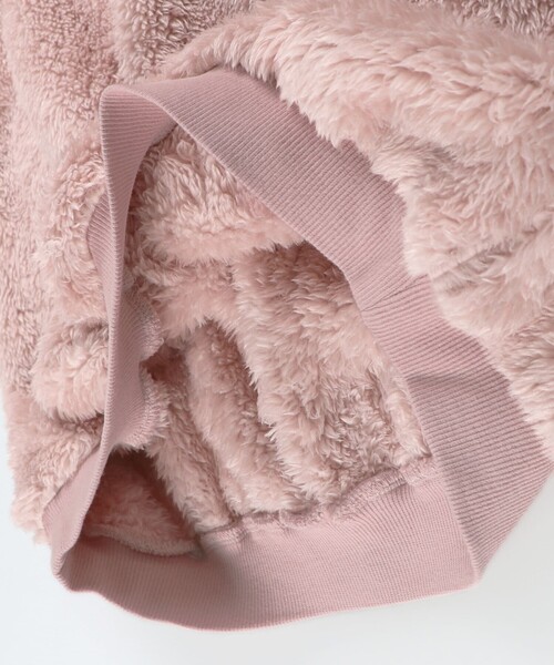 BRANSHES（ブランシェス）の「ボアワンピース（ワンピース・キッズ・ピンク/アイボリー/ライトグレー・100/150/90/110/130/120/140）」の6枚目の写真