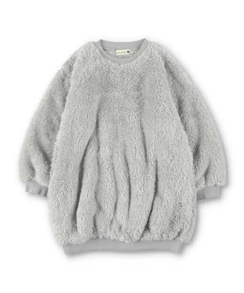 BRANSHES（ブランシェス）の「ボアワンピース（ワンピース・キッズ・ピンク/アイボリー/ライトグレー・100/150/90/110/130/120/140）」の9枚目の写真