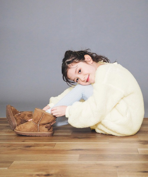 BRANSHES（ブランシェス）の「ボアワンピース（ワンピース・キッズ・ピンク/アイボリー/ライトグレー・100/150/90/110/130/120/140）」の18枚目の写真