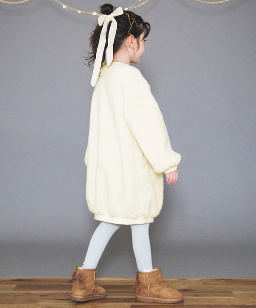 BRANSHES（ブランシェス）の「ボアワンピース（ワンピース・キッズ・ピンク/アイボリー/ライトグレー・100/150/90/110/130/120/140）」の19枚目の写真