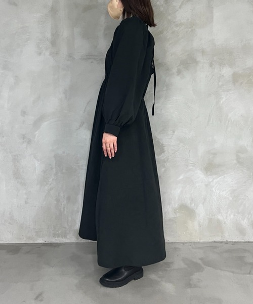 セール】【クティールとレトロ】ピーチギャザーワンピース
