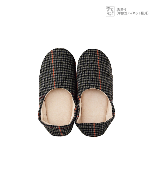 journal standard Furniture （ジャーナルスタンダードファニチャー）の「【Ne WORKS/エヌ・イーワークス】GEORGIA ROOM SHOES M ジョージア スリッパ（ルームシューズ/スリッパ・レディース・チャコールグレー/ベージュ・FREE）」の4枚目の写真