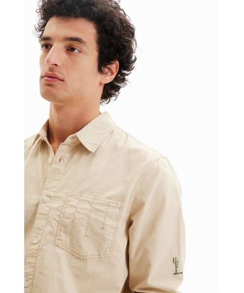 Desigual(デシグアル)の「刺繍 長袖シャツ(シャツ/ブラウス・メンズ・グリーン/ブラウン・L/M/S/XL/XXL)」の10枚目の写真