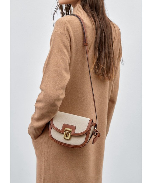 STYLE DELI（スタイルデリ）の「ステッチスモールショルダーバッグ（ショルダーバッグ・レディース・ベージュ/ブラック・FREE）」の3枚目の写真