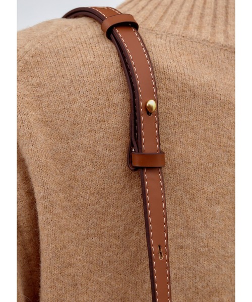 STYLE DELI（スタイルデリ）の「ステッチスモールショルダーバッグ（ショルダーバッグ・レディース・ベージュ/ブラック・FREE）」の11枚目の写真