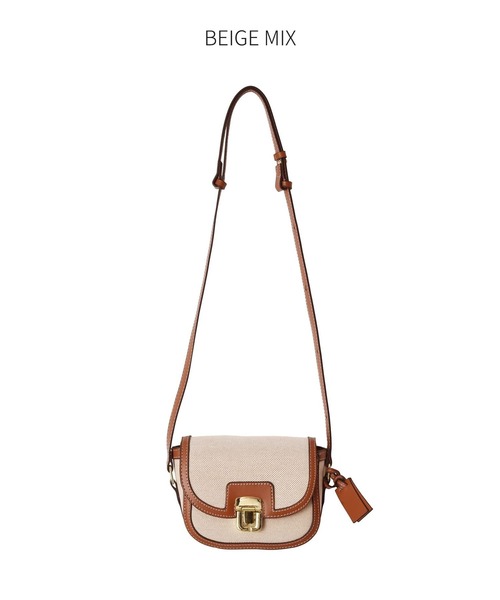 STYLE DELI（スタイルデリ）の「ステッチスモールショルダーバッグ（ショルダーバッグ・レディース・ベージュ/ブラック・FREE）」の20枚目の写真