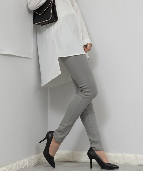 pumpkin port(パンプキンポート)の「ストレッチ ハイウエストスキニーパンツ(デニムパンツ・レディース・ブラック/ホワイト/キャメル/ワインレッド/ブラウン/カーキ/ベージュ/ラベンダー/ネイビー/グレー/ブルー・X-SMALL/SMALL/MEDIUM/LARGE)」の20枚目の写真