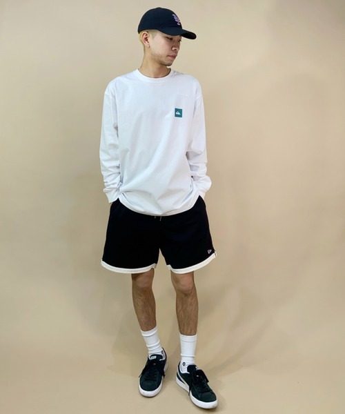 Quiksilver(クイックシルバー)の「【ムラサキスポーツ別注】QUIKSILVER/クイックシルバー バックプリントロンT オーバーサイズ/スクエアロゴ ペイズリー柄 バンダナ柄/クルーネック ロングスリーブTee QLT231620M(Tシャツ/カットソー・メンズ・ブラック/ホワイト/ライム・L/M)」の11枚目の写真