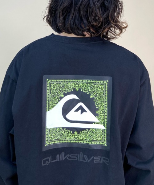 Quiksilver(クイックシルバー)の「【ムラサキスポーツ別注】QUIKSILVER/クイックシルバー バックプリントロンT オーバーサイズ/スクエアロゴ ペイズリー柄 バンダナ柄/クルーネック ロングスリーブTee QLT231620M(Tシャツ/カットソー・メンズ・ブラック/ホワイト/ライム・L/M)」の17枚目の写真
