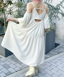 Candy Stripper | CHECKERED FLAG OFF SHOULDER ドレス(ワンピース)