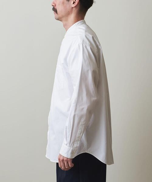 Steven Alan(スティーブンアラン)の「<Steven Alan> 60/2 OX BAND COLLAR SHIRT -ALINE/シャツ(シャツ/ブラウス・メンズ・ホワイト・S/M/L/XL)」の3枚目の写真