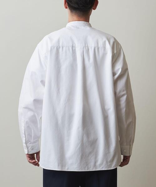 Steven Alan(スティーブンアラン)の「<Steven Alan> 60/2 OX BAND COLLAR SHIRT -ALINE/シャツ(シャツ/ブラウス・メンズ・ホワイト・S/M/L/XL)」の4枚目の写真