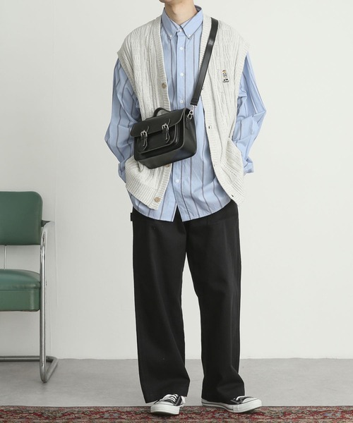 SENSE OF PLACE by URBAN RESEARCH（センスオブプレイスバイアーバンリサーチ）の「サッチェルショルダーバッグ（ショルダーバッグ・メンズ・ブラック/ブラック系その他・ONE）」の6枚目の写真