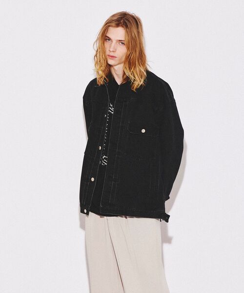 tk.TAKEO KIKUCHI（ティーケータケオキクチ）の「◆サイドスリットデニムジャケット（デニムジャケット・メンズ・ブラック系3/ネイビー系3・02/03）」の20枚目の写真