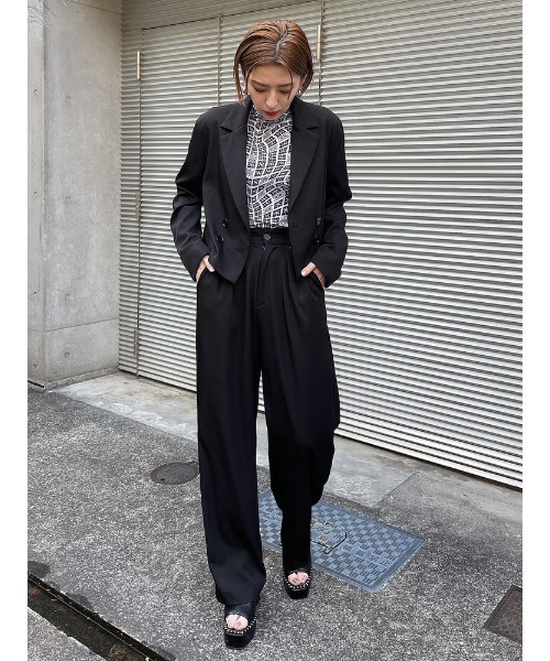 ENVYM（アンビー）の「パイピングルーズスラックスPT（スラックス・レディース・ブルー/ブラック・FREE）」の13枚目の写真