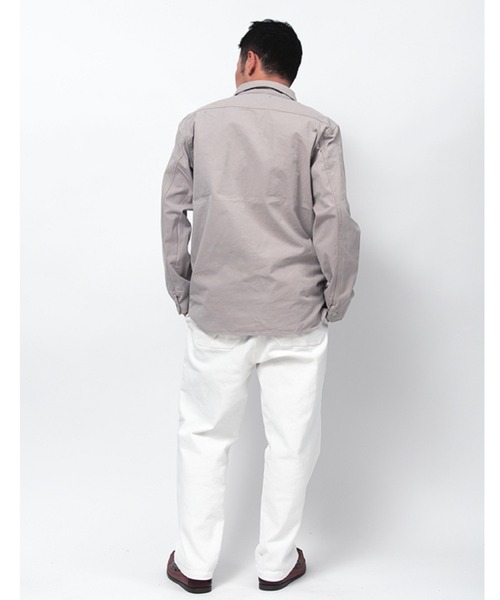 Alil(アリル)の「【Alil】ピケ&デニム ワークシャツ 大人カジュアル(シャツ/ブラウス・メンズ・グレイッシュベージュ/カーキ/ブルー・SMALL/MEDIUM/LARGE)」の16枚目の写真