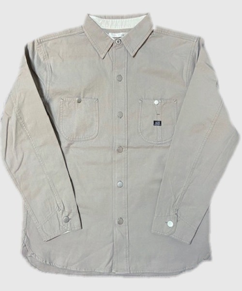 Alil(アリル)の「【Alil】ピケ&デニム ワークシャツ 大人カジュアル(シャツ/ブラウス・メンズ・グレイッシュベージュ/カーキ/ブルー・SMALL/MEDIUM/LARGE)」の7枚目の写真