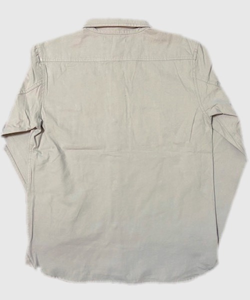 Alil(アリル)の「【Alil】ピケ&デニム ワークシャツ 大人カジュアル(シャツ/ブラウス・メンズ・グレイッシュベージュ/カーキ/ブルー・SMALL/MEDIUM/LARGE)」の17枚目の写真