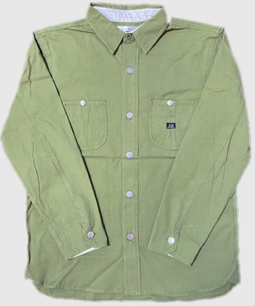 Alil(アリル)の「【Alil】ピケ&デニム ワークシャツ 大人カジュアル(シャツ/ブラウス・メンズ・グレイッシュベージュ/カーキ/ブルー・SMALL/MEDIUM/LARGE)」の22枚目の写真