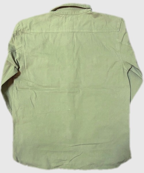 Alil(アリル)の「【Alil】ピケ&デニム ワークシャツ 大人カジュアル(シャツ/ブラウス・メンズ・グレイッシュベージュ/カーキ/ブルー・SMALL/MEDIUM/LARGE)」の12枚目の写真
