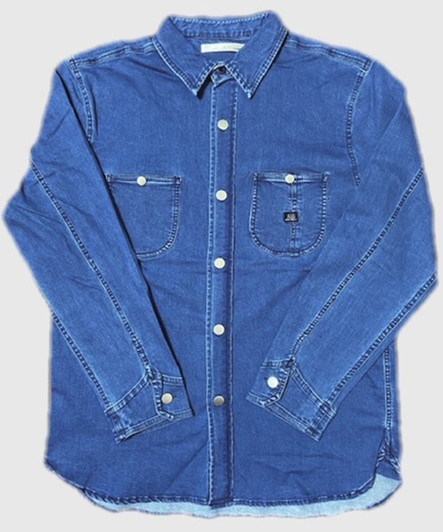 Alil(アリル)の「【Alil】ピケ&デニム ワークシャツ 大人カジュアル(シャツ/ブラウス・メンズ・グレイッシュベージュ/カーキ/ブルー・SMALL/MEDIUM/LARGE)」の10枚目の写真