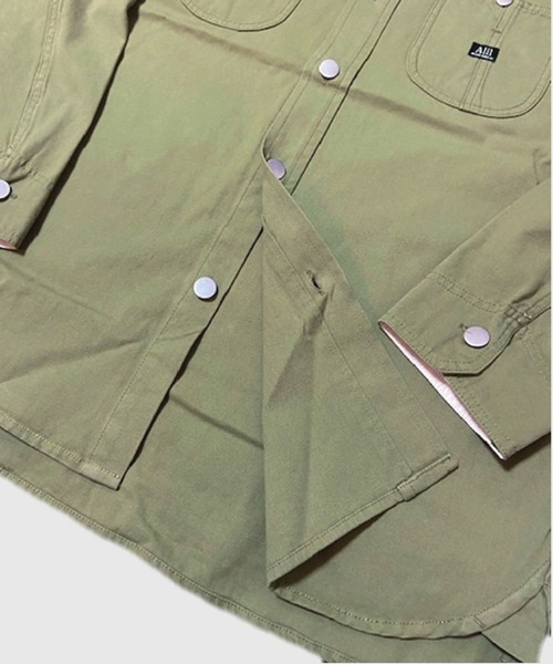 Alil(アリル)の「【Alil】ピケ&デニム ワークシャツ 大人カジュアル(シャツ/ブラウス・メンズ・グレイッシュベージュ/カーキ/ブルー・SMALL/MEDIUM/LARGE)」の15枚目の写真