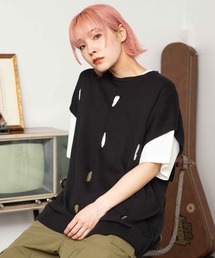 PBLIM | PAGEBOYLIM/カットアウトニットベスト(ベスト)