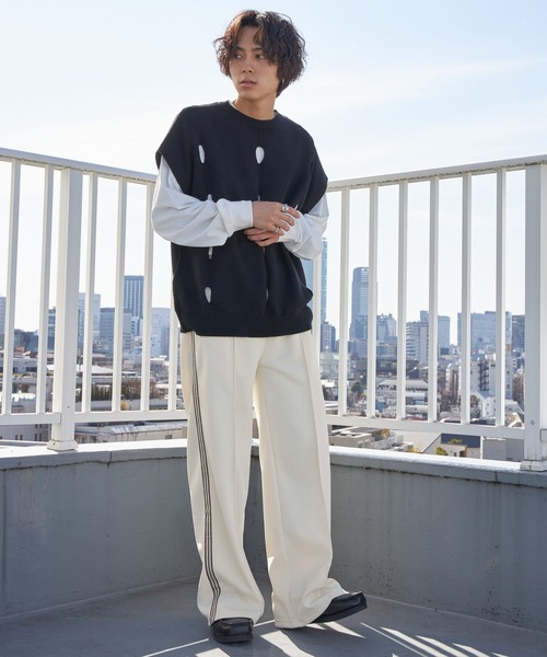 PBLIM（ページボーイリム）の「PAGEBOYLIM/カットアウトニットベスト（ベスト・レディース・グリーン/ベージュ/ブラック/ブルー・FREE）」の19枚目の写真