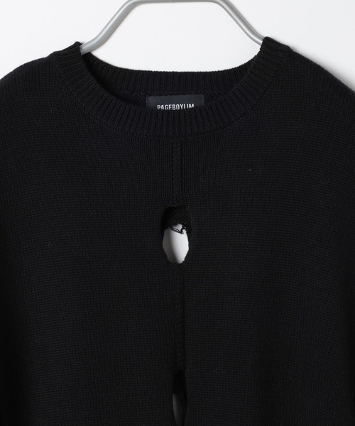 PBLIM（ページボーイリム）の「PAGEBOYLIM/カットアウトニットベスト（ベスト・レディース・グリーン/ベージュ/ブラック/ブルー・FREE）」の9枚目の写真