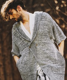 【NO ID.】Changing Knit Half Sleeve Cardigan / チェンジング ニット ハーフ スリーブ カーディガン
