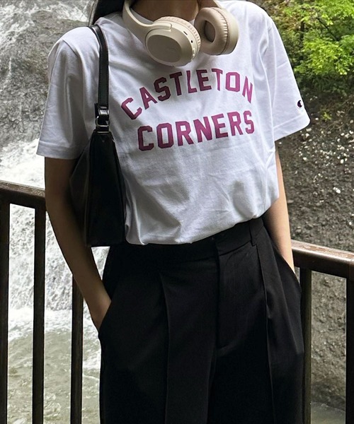 Champion（チャンピオン）の「【新色追加】別注【Champion×GeeRA】ロゴＴシャツ（Tシャツ/カットソー・レディース・ブラック/ブラック系その他/ホワイト/オフホワイト/ブラック系その他2/ホワイト系その他/ブラック系その他3/ホワイト系その他2・X-LARGE/LARGE/MEDIUM）」の11枚目の写真