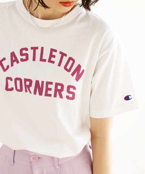 Champion（チャンピオン）の「【新色追加】別注【Champion×GeeRA】ロゴＴシャツ（Tシャツ/カットソー・レディース・ブラック/ブラック系その他/ホワイト/オフホワイト/ブラック系その他2/ホワイト系その他/ブラック系その他3/ホワイト系その他2・X-LARGE/LARGE/MEDIUM）」の16枚目の写真