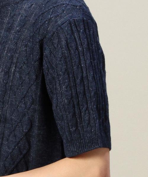 MONKEY TIME（モンキータイム）の「＜monkey time＞ リネン ケーブルニット（ニット/セーター・メンズ・オフホワイト/グレー/ネイビー・SMALL/MEDIUM/LARGE）」の13枚目の写真