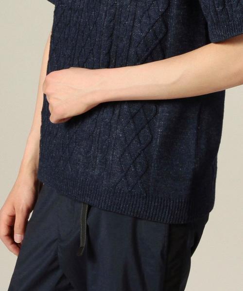 MONKEY TIME（モンキータイム）の「＜monkey time＞ リネン ケーブルニット（ニット/セーター・メンズ・オフホワイト/グレー/ネイビー・SMALL/MEDIUM/LARGE）」の14枚目の写真