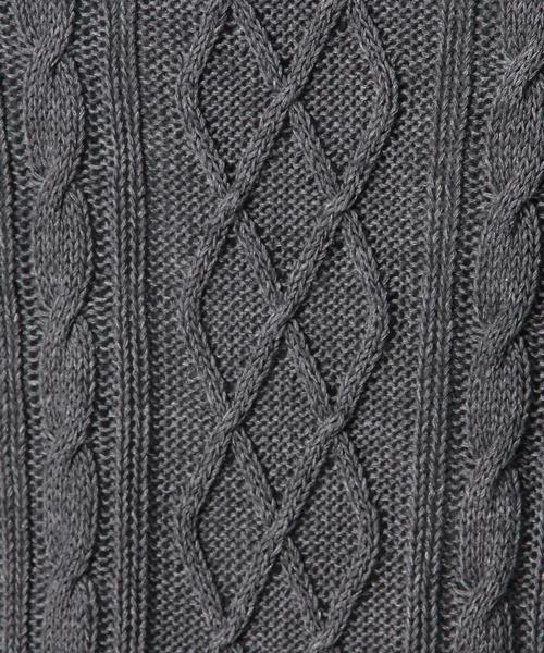 MONKEY TIME（モンキータイム）の「＜monkey time＞ リネン ケーブルニット（ニット/セーター・メンズ・オフホワイト/グレー/ネイビー・SMALL/MEDIUM/LARGE）」の9枚目の写真