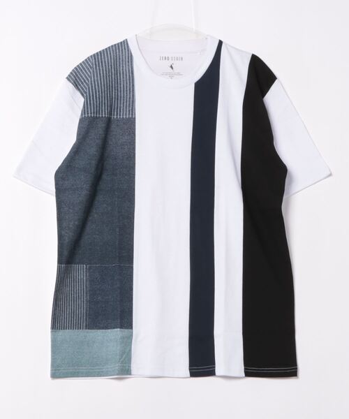 JEANS MATE(ジーンズメイト)の「汗染みの目立ちにくいTシャツ ZEROSTAIN ゼロステイン 撥水性 UVカット プリントTシャツ 切り替えTシャツ(Tシャツ/カットソー・メンズ・ネイビー/チャコールグレー/ブラック/ブルー/その他/その他1/その他2/その他3/その他4/その他5/ブラック系その他/ダークブルー/ブルー系その他/その他6/その他7/その他8/その他9/その他10/その他11/その他12/ブラック系3/ホワイト系4/ホワイト系6/ホワイト系3/ブルー系4/ホワイト系5/ブラック系5/ブルー系6・X-LARGE/SMALL/MEDIUM/LARGE)」の3枚目の写真