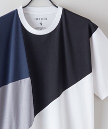 汗染みの目立ちにくいTシャツ ZEROSTAIN ゼロステイン 撥水性 UVカット プリントTシャツ 切り替えTシャツ
